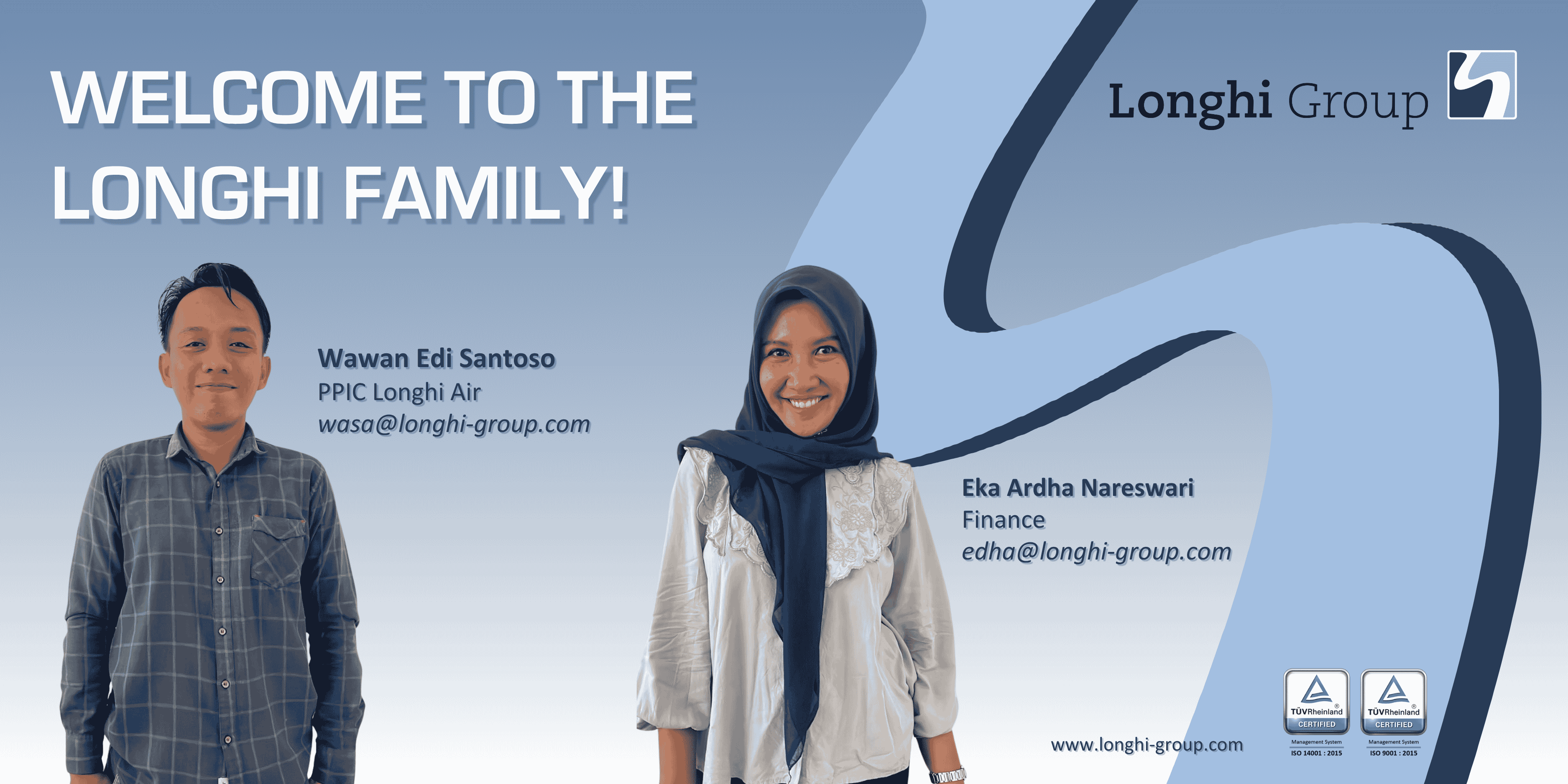 Welcome Onboard Wawan & Eka